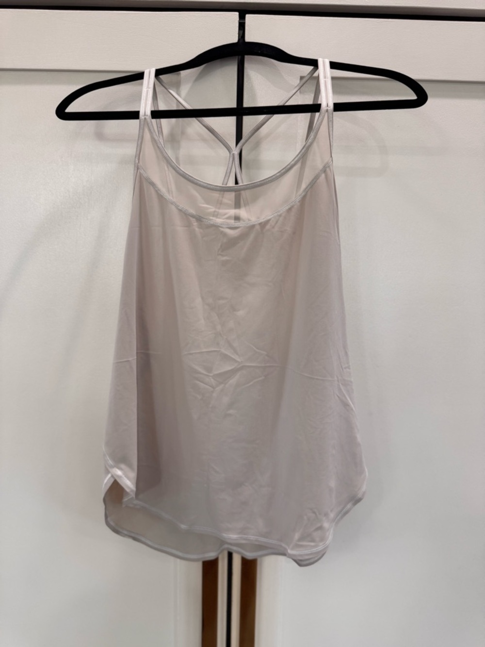 LULULEMON Mesh Spaghetti Strap Racerback Tank - SIZE 8 - CREAM